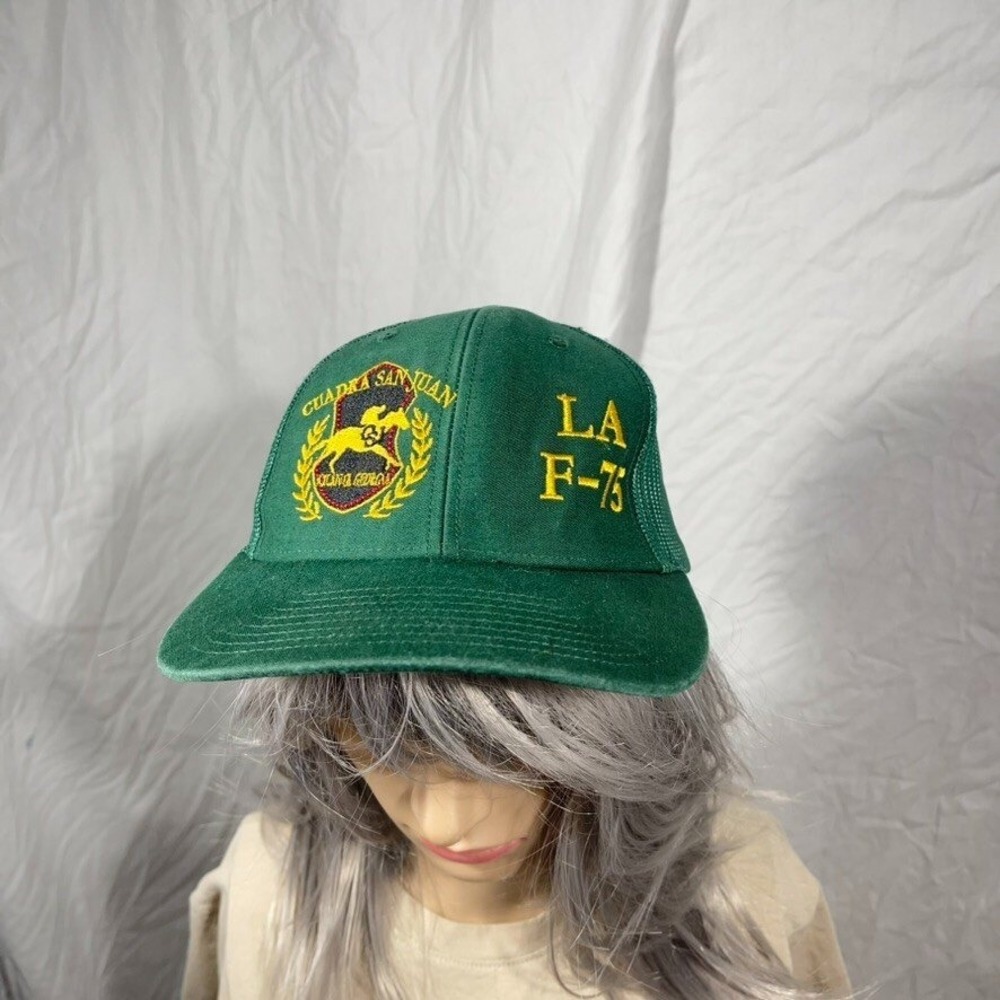 Cuadra San Juan Hat Cap Mens OS Green Snapback‎ Atlanta LA F-75 Horse Race